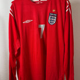 England 2004/06 Heimtrikot – Beckham (#7) – Langarm – Vintage
