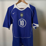 Brasilien 2004 Auswärtstrikot – Ronaldinho (#10) L