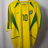 🇧🇷 Brasilien 2002 Heimtrikot – Rivaldo #10 – XXL