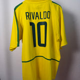 🇧🇷 Brasilien 2002 Heimtrikot – Rivaldo #10 – XXL