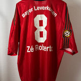 Bayer 04 Leverkusen 1998–2000 Heimtrikot – Aspirin – Zé Roberto – Adidas – Vintage