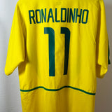 Brasilien 2002 Heimtrikot – Ronaldinho (#11) – Nike – Vintage