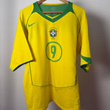 Brasilien 2004 Heimtrikot – Ronaldo #9 – XL