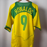 Brasilien 2004 Heimtrikot – Ronaldo #9 – XL