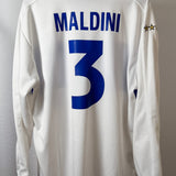 Italien 2000 Auswärtstrikot – Maldini – Kappa – Langarm – Vintage