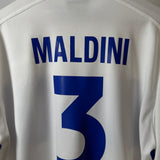Italien 2000 Auswärtstrikot – Maldini – Kappa – Langarm – Vintage