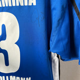 DSC Arminia Bielefeld 2009/10 Heimtrikot – Bollmann #3 – mit Kader-Autogrammen – L/XL
