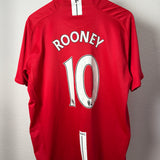 Manchester United 2007/08 Heimtrikot – Rooney #10 – XL