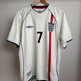 England 2002 Heimtrikot – David Beckham #7 – Umbro (M)
