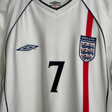England 2002 Heimtrikot – David Beckham #7 – Umbro (M)