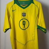 Brazil National Team 2004 Home Jersey – Ronaldo #9 (L)