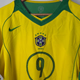 Brazil National Team 2004 Home Jersey – Ronaldo #9 (L)