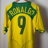 Brazil National Team 2004 Home Jersey – Ronaldo #9 (L)
