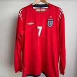 England 2004/06 Heimtrikot – Beckham (#7) – Langarm – XL
