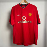 Manchester United Heimtrikot 2001/02 – Beckham #7 – Umbro – Größe M