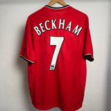 Manchester United Heimtrikot 2001/02 – Beckham #7 – Umbro – Größe M