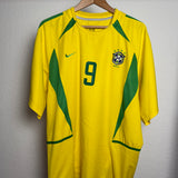 🇧🇷 Brasilien Brazil 2002 Heimtrikot – Ronaldo #9 – Nike (XL)