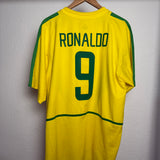 🇧🇷 Brasilien Brazil 2002 Heimtrikot – Ronaldo #9 – Nike (XL)