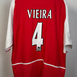 Arsenal FC 2002/03 Home Shirt – Vieira #4 (XXL runs small, more like an XL)