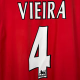 Arsenal FC 2002/03 Home Shirt – Vieira #4 (XXL runs small, more like an XL)