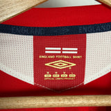 ⚪🔴 England 2006–08 Auswärtstrikot – David Beckham #7 – Umbro (M)
