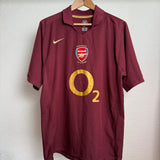 Arsenal FC 2005/06 Burgundy Heimtrikot – Highbury Edition – Größe L