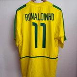 Brasilien Heimtrikot 2002 – Ronaldinho #11 – Größe L