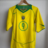 Brasilien Nationalmannschaft 2004 Heimtrikot – Ronaldo #9 (M, fällt kleiner aus)