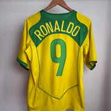Brasilien Nationalmannschaft 2004 Heimtrikot – Ronaldo #9 (M, fällt kleiner aus)