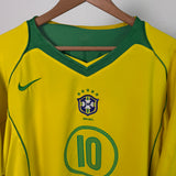 🇧🇷 Brasilien 2004 Heimtrikot – Ronaldinho #10 – Größe XL
