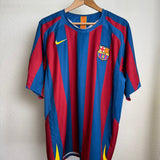 🔵🔴 FC Barcelona 2005/06 Heimtrikot – Eto’o #9 – Größe XL