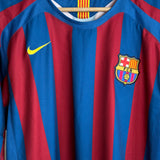 🔵🔴 FC Barcelona 2005/06 Heimtrikot – Eto’o #9 – Größe XL