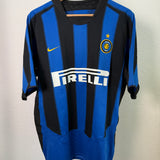 🔵⚫ Inter Mailand 2003/04 Heimtrikot – Adriano #10 – Größe L
