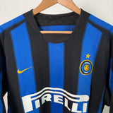 🔵⚫ Inter Mailand 2003/04 Heimtrikot – Adriano #10 – Größe L