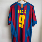🔵🔴 FC Barcelona 2005/06 Heimtrikot – Eto’o #9 – Größe XL
