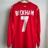 England 2004/06 Heimtrikot – Beckham (#7) – Langarm – XL