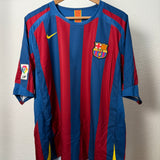 🔵🔴 FC Barcelona 2005/06 Heimtrikot – Eto’o #9 – Größe XL