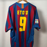 🔵🔴 FC Barcelona 2005/06 Heimtrikot – Eto’o #9 – Größe XL