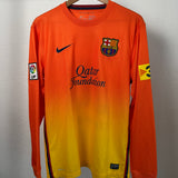 🟠🔵 FC Barcelona 2012/13 Auswärtstrikot LS – Messi #10 – Größe M