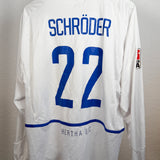 Hertha BSC 2002/03 Auswärtstrikot – Schröder #22 (XL) Langarm – vermutlich Matchworn