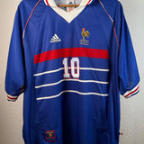 Frankreich 1998 Heimtrikot – Adidas (XL) – Zidane #10 France
