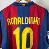 FC Barcelona 2007/08 Jubiläum Heimtrikot – Ronaldinho #10 – Nike (XXL)