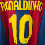 FC Barcelona 2007/08 Jubiläum Heimtrikot – Ronaldinho #10 – Nike (XXL)