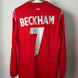 England 2004/06 Heimtrikot – Beckham (#7) – Langarm – L