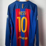 Langarm! FC Barcelona 2016 Heimtrikot – Messi – Nike XL