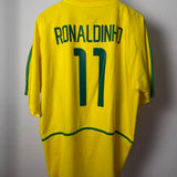 Brasilien 2002 Heimtrikot – Ronaldinho #11 – Nike (XXL)