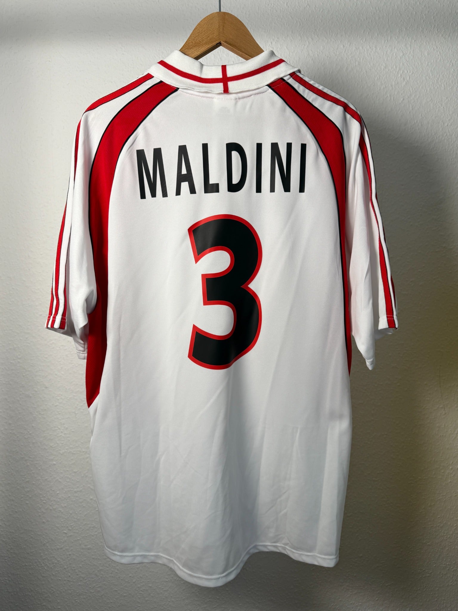 AC Milan 1998/99 Auswärtstrikot Maldini #3 XL Rückseite
