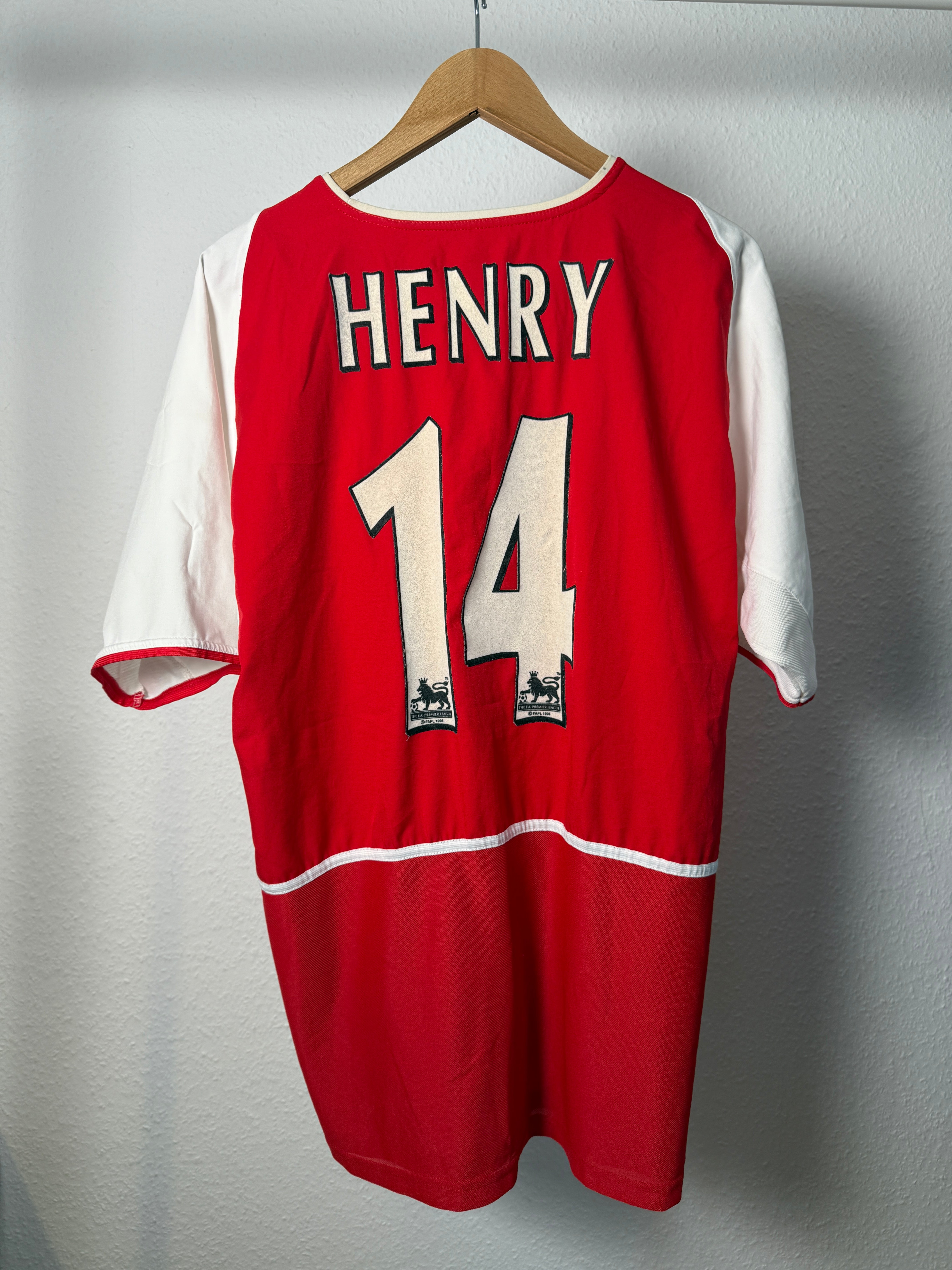 Arsenal 2002–04 Heimtrikot Henry #14 Größe L Rückseite