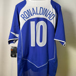 Brasilien 2004 Auswärtstrikot Ronaldinho #10 XL Rückseite