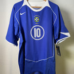 Brasilien 2004 Auswärtstrikot Ronaldinho #10 XL Vorderseite